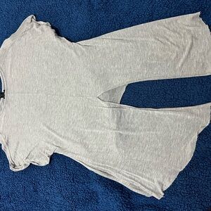 Gray Short Sleeve Tunic Top